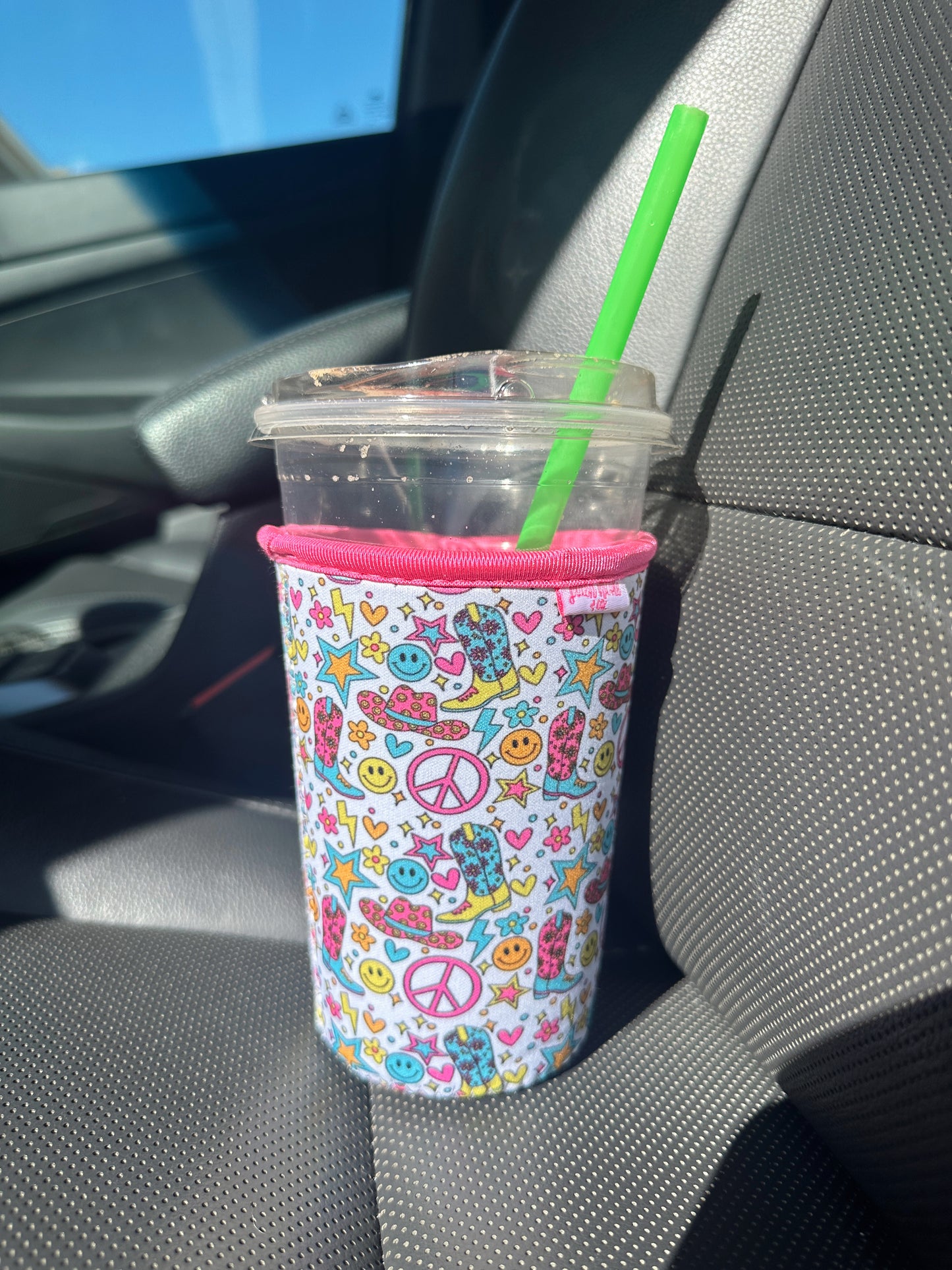 Groovy Cowgirl Cup Cover