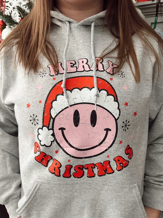 Merry Christmas Smiley Hoodie