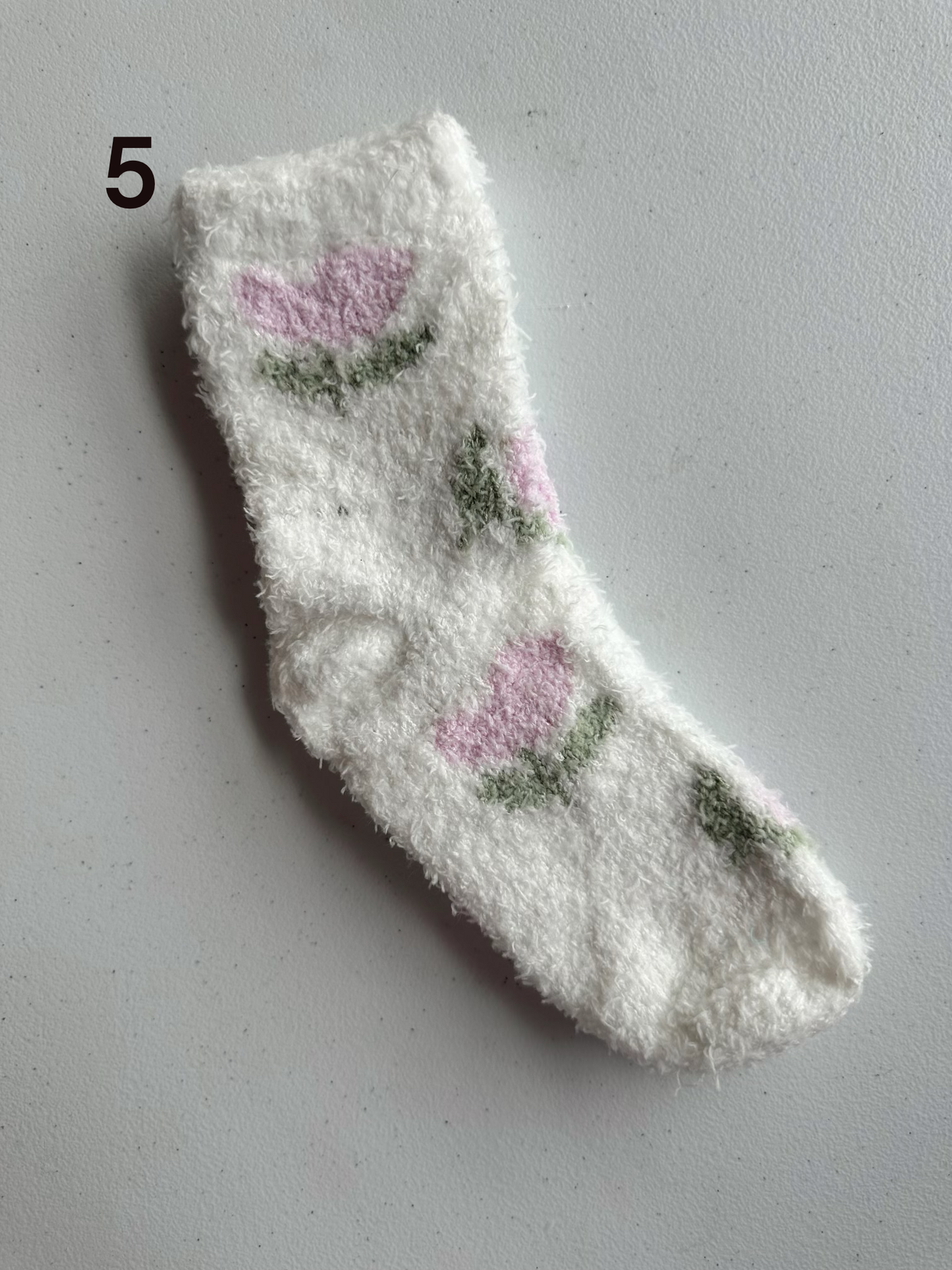 Fuzzy Flower Socks