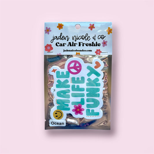 Make Life Funky Car Air Freshener - Ocean Scented