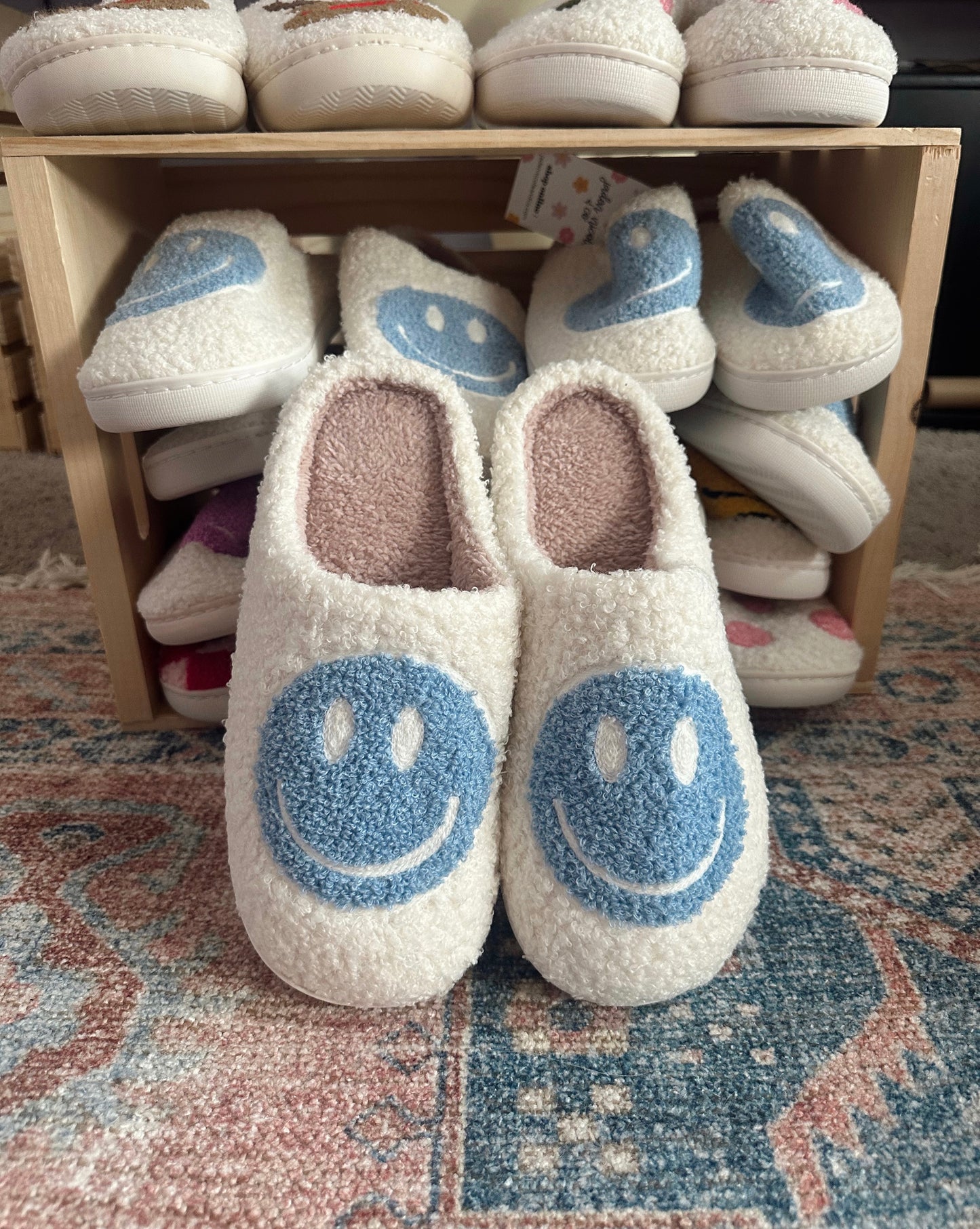 Blue Smile Slippers