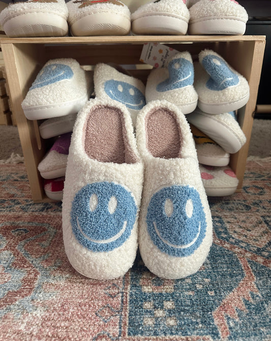 Blue Smile Slippers