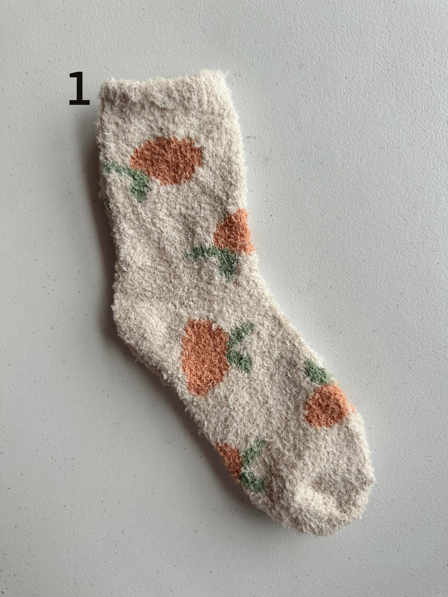 Fuzzy Flower Socks