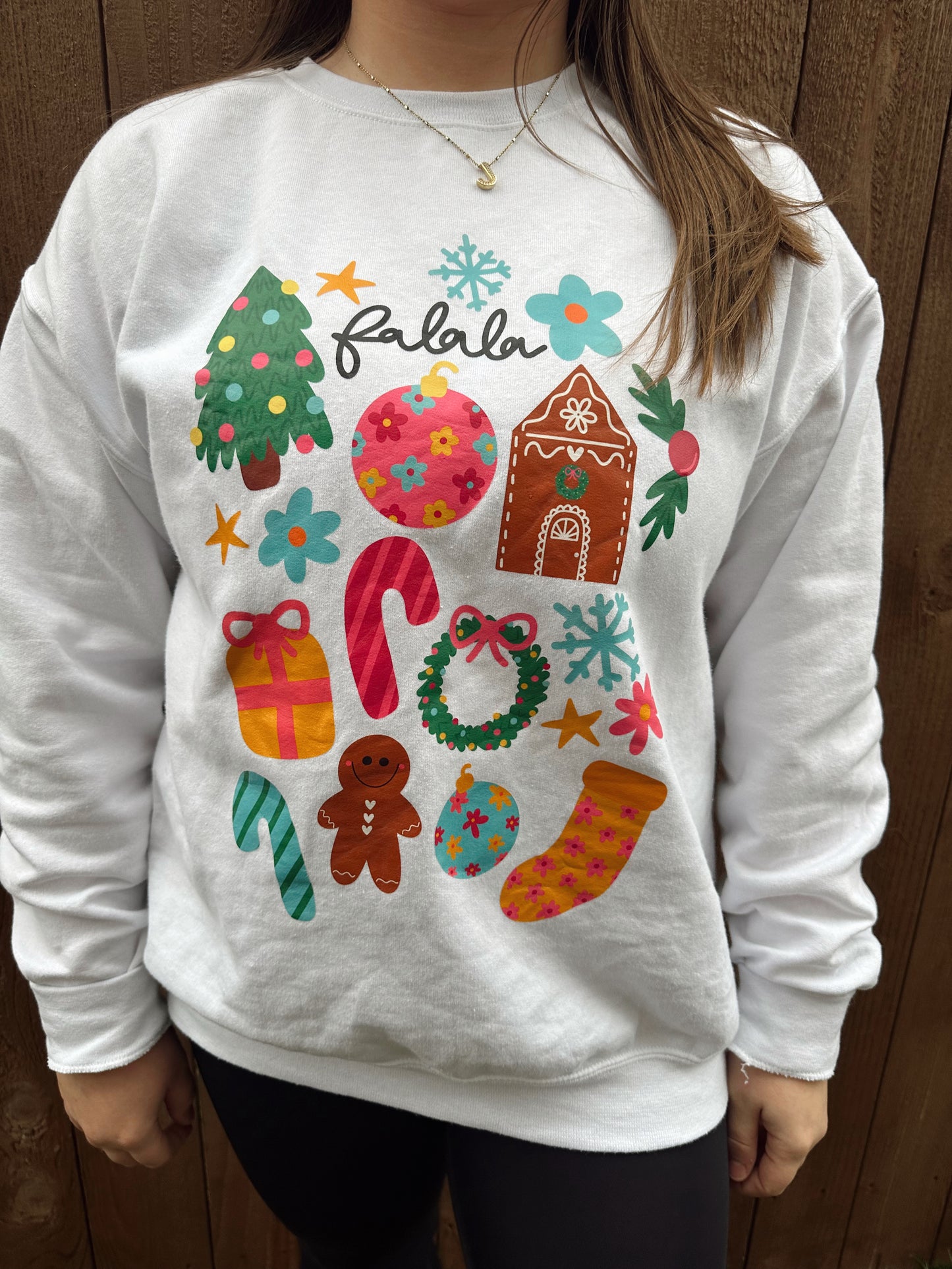 YOUTH Christmas Doodles Crewneck