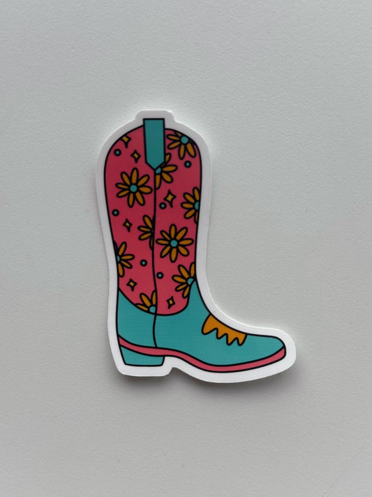 Floral Boot Sticker