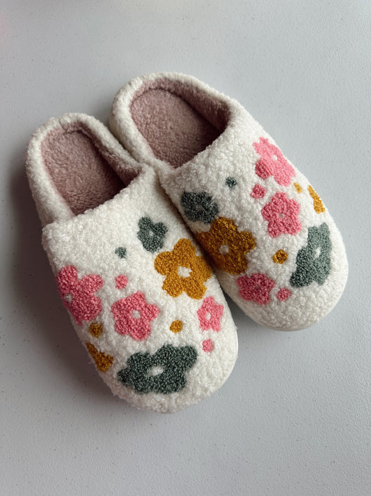 Boho Flower Slippers